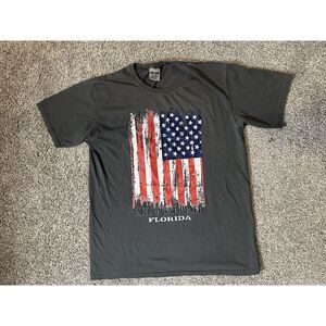 Surf Style SANIBEL ISLAND Florida American Flag white t shirt sz L new NWT